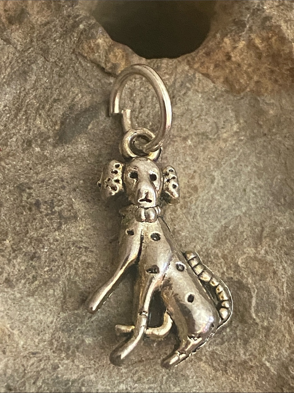 5/$10❤️❤️❤️NEW Dalmatian Dog Silver Tone Zinc Alloy Charm Pendant